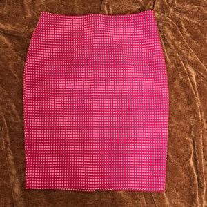 Ann Taylor Size 2 Hot Pink Polka Skirt